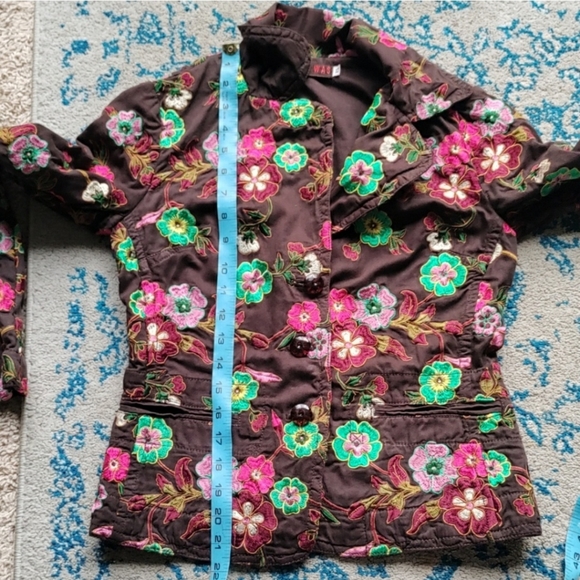 Johnny Was Women's Embroidered Floral Blazer Jacket Y2K Size XS - Picture 8 of 9